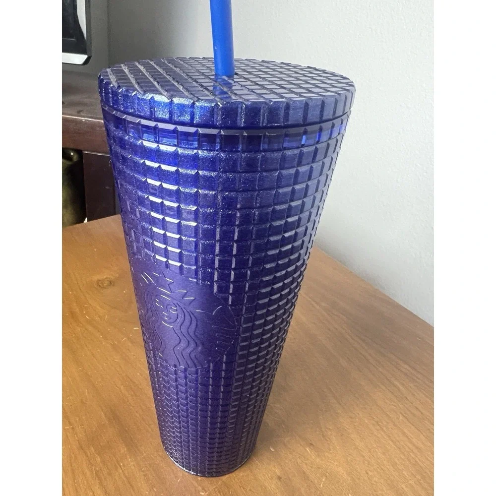Starbucks NEW Blue Sparkle Tall Cold Tumbler 24oz‎